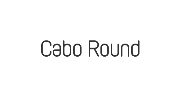 Cabo Rounded font thumb